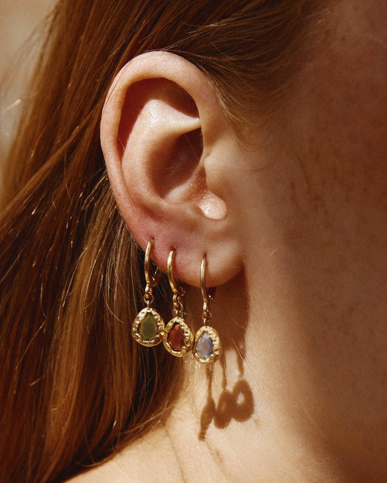 Lysia Dark Green Earrings - Image 4